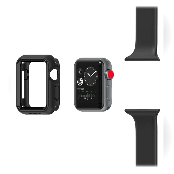 OtterBox Aura Edge Case for Apple Watch Series 3 - 38 MM - Black - Picture 1 of 6